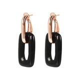 Bronzallure Variegata Black Onyx Link Earrings