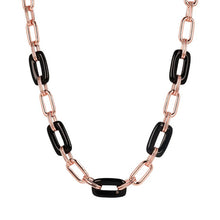 Load image into Gallery viewer, Bronzallure Variegata Black Onyx Link Necklace 48.3CM