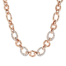 Load image into Gallery viewer, Bronzallure Oval Rolo Chain and Pavé Detail Necklace