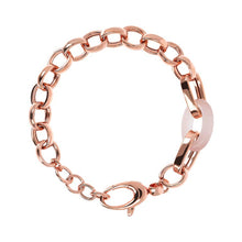 Load image into Gallery viewer, Bronzallure Variegata Rose Quartz Link Bracelet 19.8cm