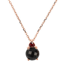 Load image into Gallery viewer, Bronzallure Felicia Black Onyx/Ruby Necklace 47cm