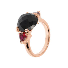 Load image into Gallery viewer, Bronzallure Felicia Black Onyx Ruby Ring