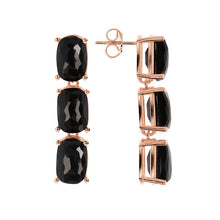 Load image into Gallery viewer, Bronzallure Variegata Black Onyx Earrings