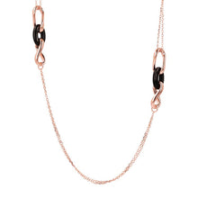 Load image into Gallery viewer, Bronzallure Variegata Black Onyx Link Necklace 91.4cm