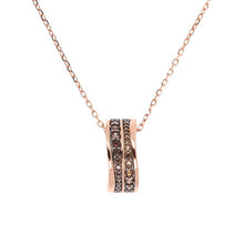 Load image into Gallery viewer, Bronzallure Altissima Brown Cubic Zirconia Necklace 40+5cm