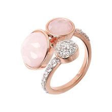 Load image into Gallery viewer, Bronzallure Preziosa Rose Quartz Cubic Zirconia Ring