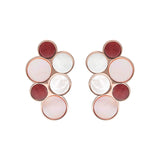 Bronzallure Alba Red Fossil Mop Flat Earrings