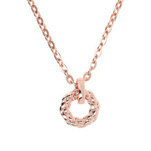 Load image into Gallery viewer, Bronzallure Purezza Rose Gold Circular Pendant Necklace 40+5cm