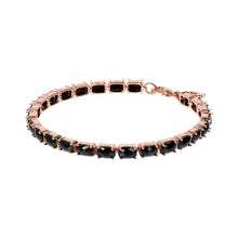 Load image into Gallery viewer, Bronzallure Variegata Black Spinel Cush Stone Bracelet