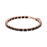 Bronzallure Variegata Black Spinel Cush Stone Bracelet