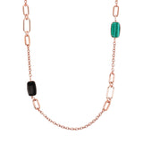 Bronzallure Alba Black Onyx Necklace 91.4cm