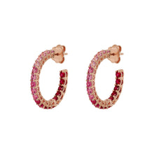 Load image into Gallery viewer, Bronzallure Miss Cubic Zirconia Hoop Studs