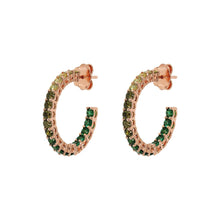 Load image into Gallery viewer, Bronzallure Miss Cubic Zirconia Hoop Studs