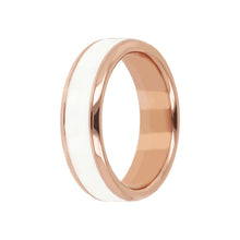 Load image into Gallery viewer, Bronzallure Miss White Enamel Band Ring