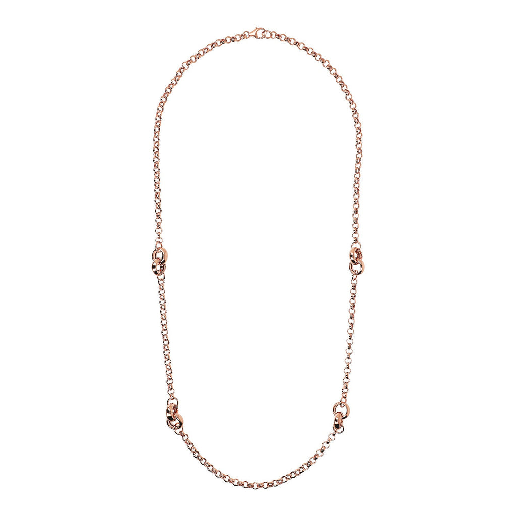 Bronzallure Purezza Long Rolo Link Necklace 91.4cm