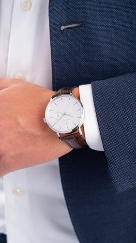Gant Park Hill III White Dial Brown Leather
