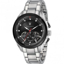 Load image into Gallery viewer, Maserati Traguardo 45mm Black Dial Silver Bracelet Watch