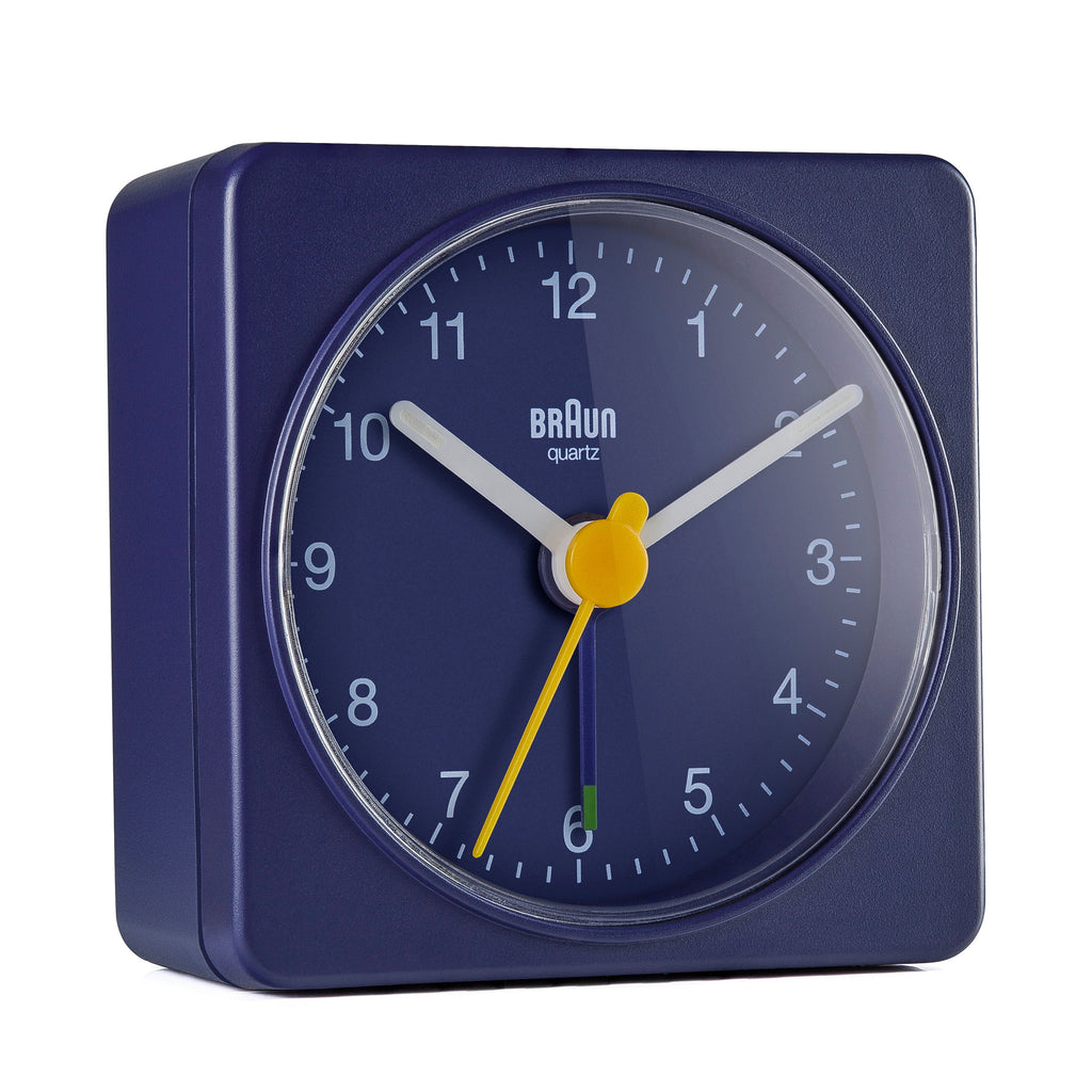 Braun Classic Travel Analogue Alarm Clock Blue