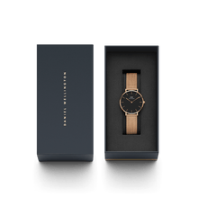 Load image into Gallery viewer, Daniel Wellington Petite 32 Melrose Rose Gold &amp; Black Watch