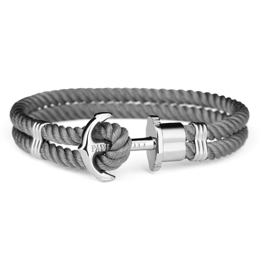 Paul Hewitt Phrep Nylon Silver / Grey Bracelet - XXXL