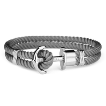 Load image into Gallery viewer, Paul Hewitt Phrep Nylon Silver / Grey Bracelet - XXXL