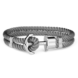 Paul Hewitt Phrep Nylon Silver / Grey Bracelet - L