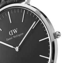 Load image into Gallery viewer, Daniel Wellington Classic 40 Cornwall Silver &amp; Black Watch