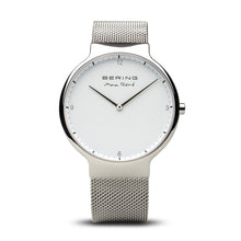 Load image into Gallery viewer, Bering Max René Polished Silver Mesh Watch