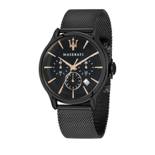 Load image into Gallery viewer, EPOCA 42mm Black Steel Mesh Watch