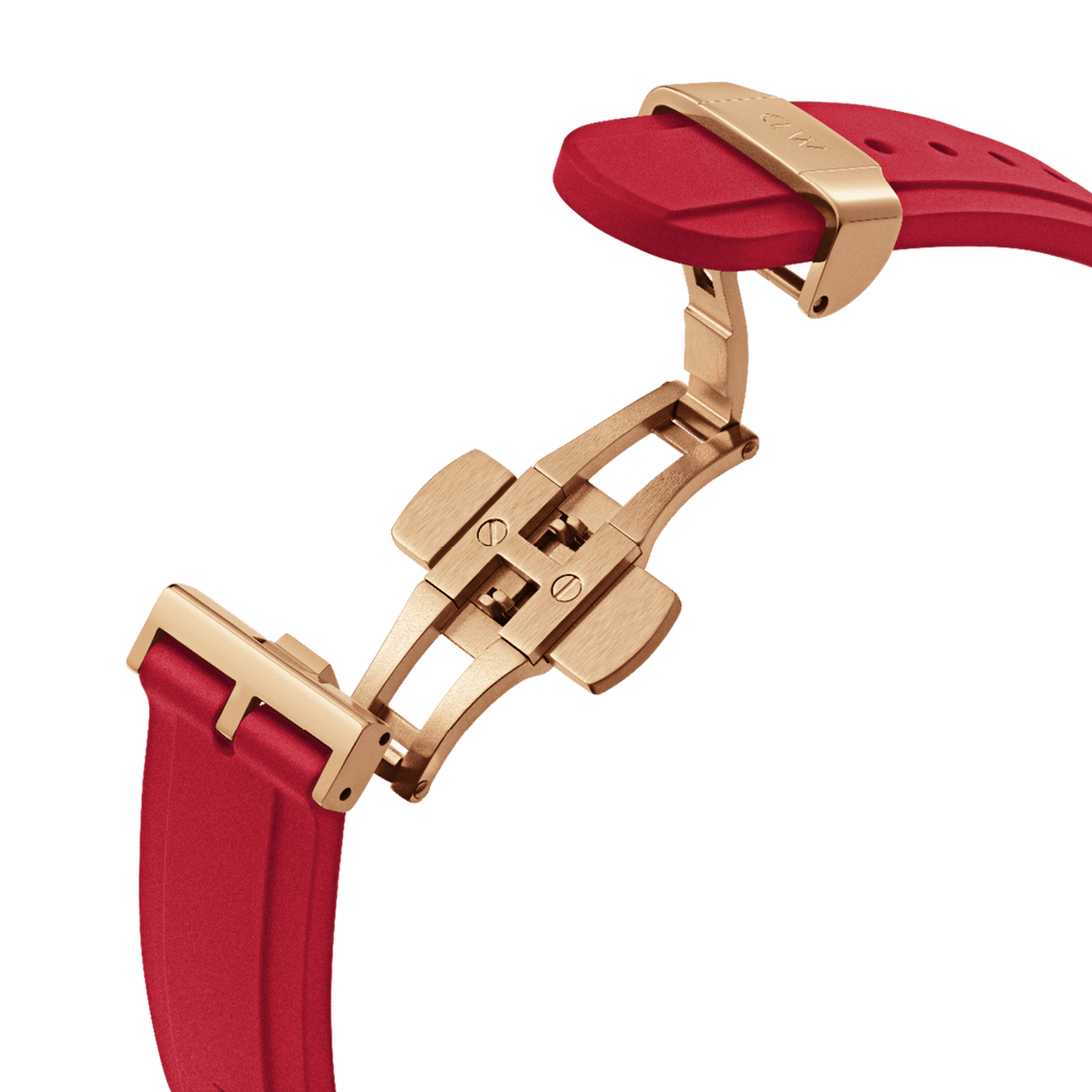 Daniel Wellington Iconic Motion Ruby 40 Rose Gold Red Watch