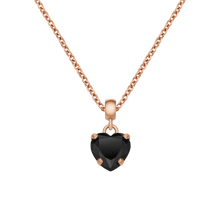 Load image into Gallery viewer, Daniel Wellington Heart Black Crystal Charm Rose Gold