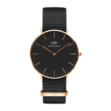 Load image into Gallery viewer, Daniel Wellington Classic 40 Cornwall Rose Gold &amp; Black Watch