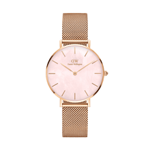 Load image into Gallery viewer, Daniel Wellington Petite 28 Melrose Rose Gold Mother of Pearl Watch