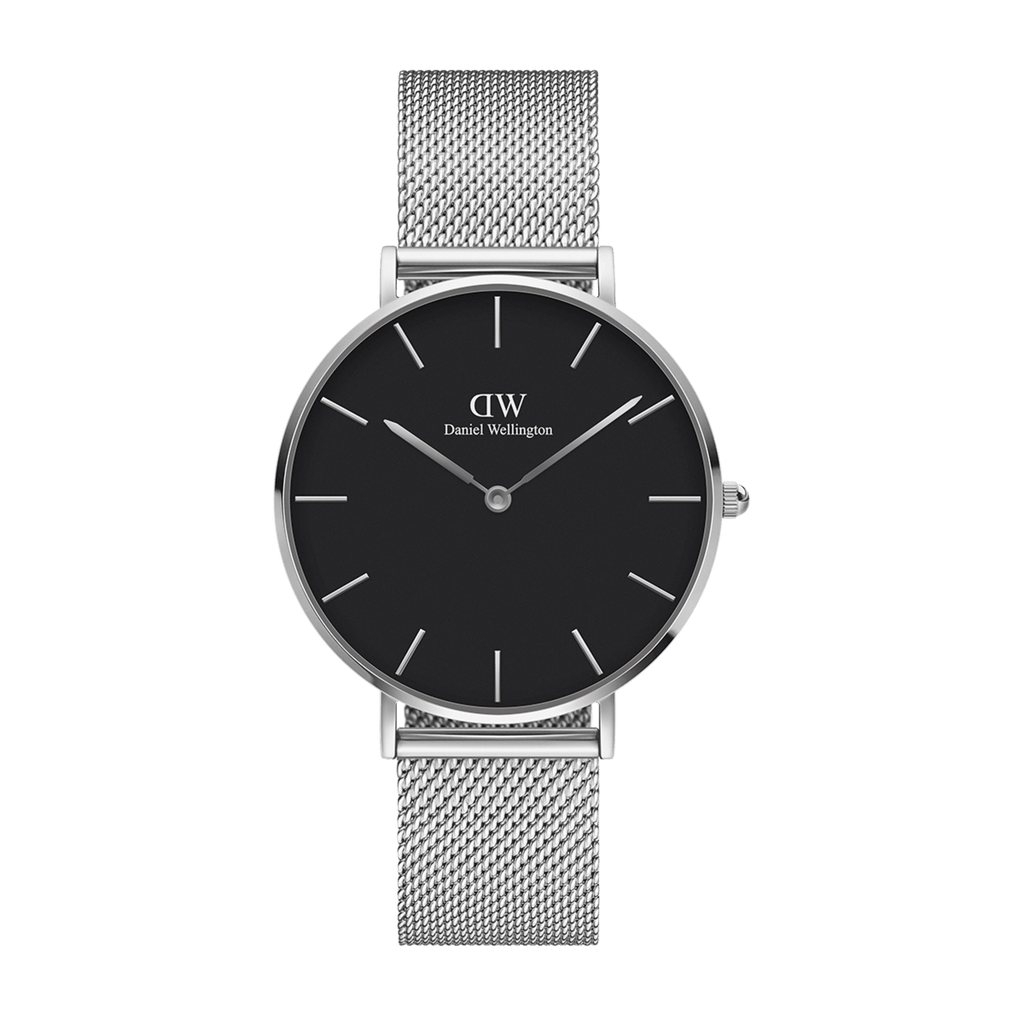 Daniel Wellington Petite 32 Silver & Black Watch