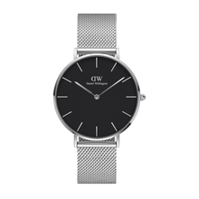 Load image into Gallery viewer, Daniel Wellington Petite 32 Silver &amp; Black Watch