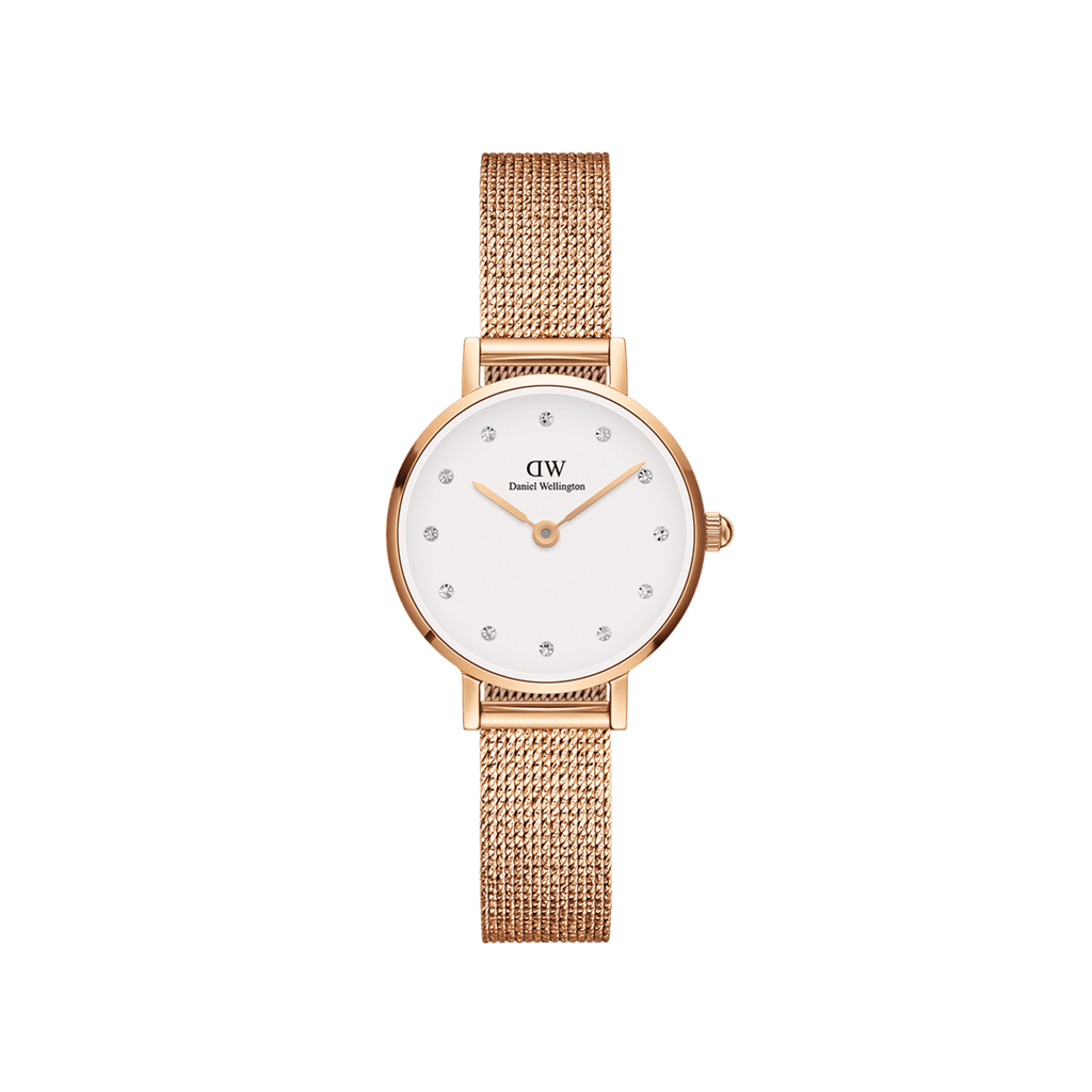 Daniel Wellington Petite 28 Pressed Melrose Lumine Rose Gold & White Watch