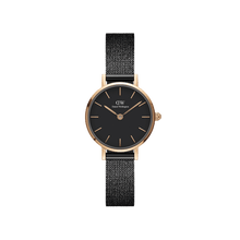 Load image into Gallery viewer, Daniel Wellington Petite 24 Pressed Ashfield Rose Gold &amp; Black Watch