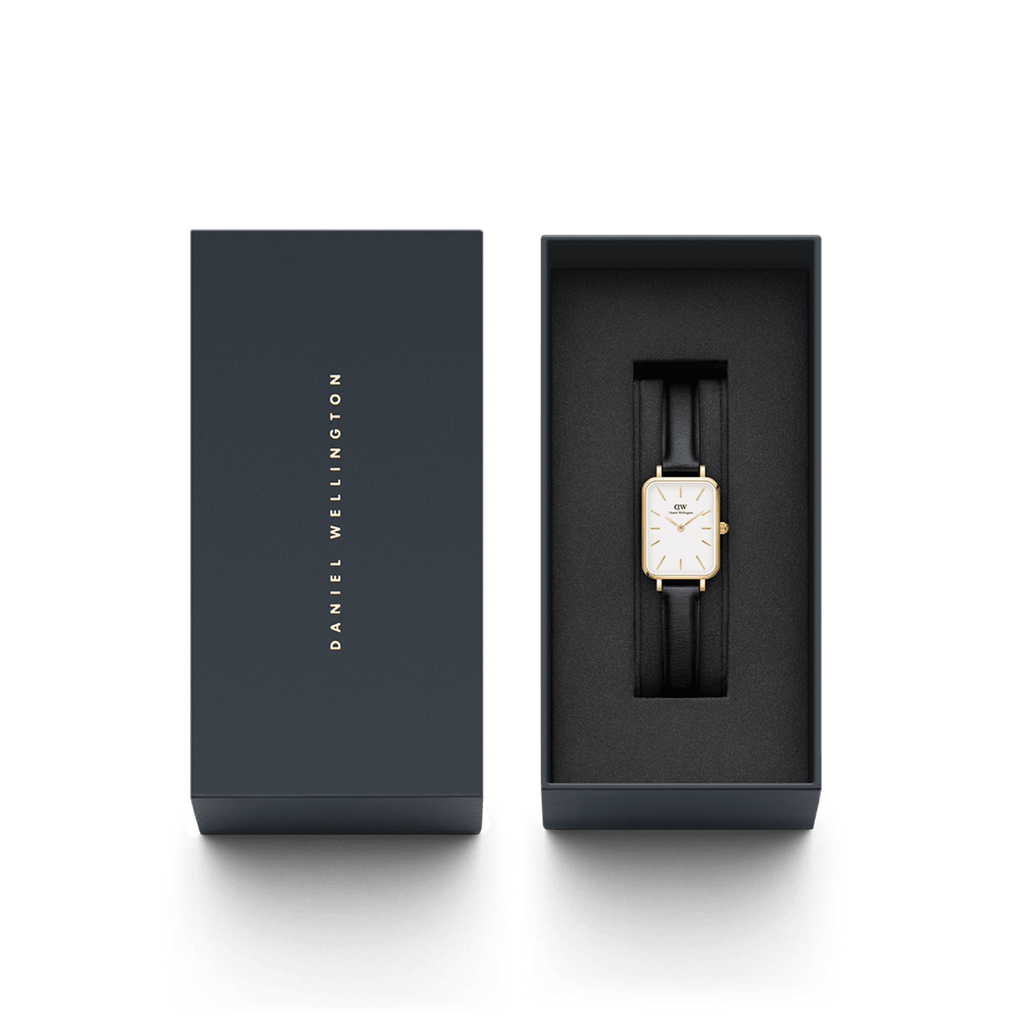 Daniel Wellington Quadro 20X26 Pressed Sheffield Gold & White Watch