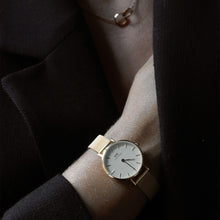 Load image into Gallery viewer, Daniel Wellington Petite 36 Evergold Gold &amp; White Watch