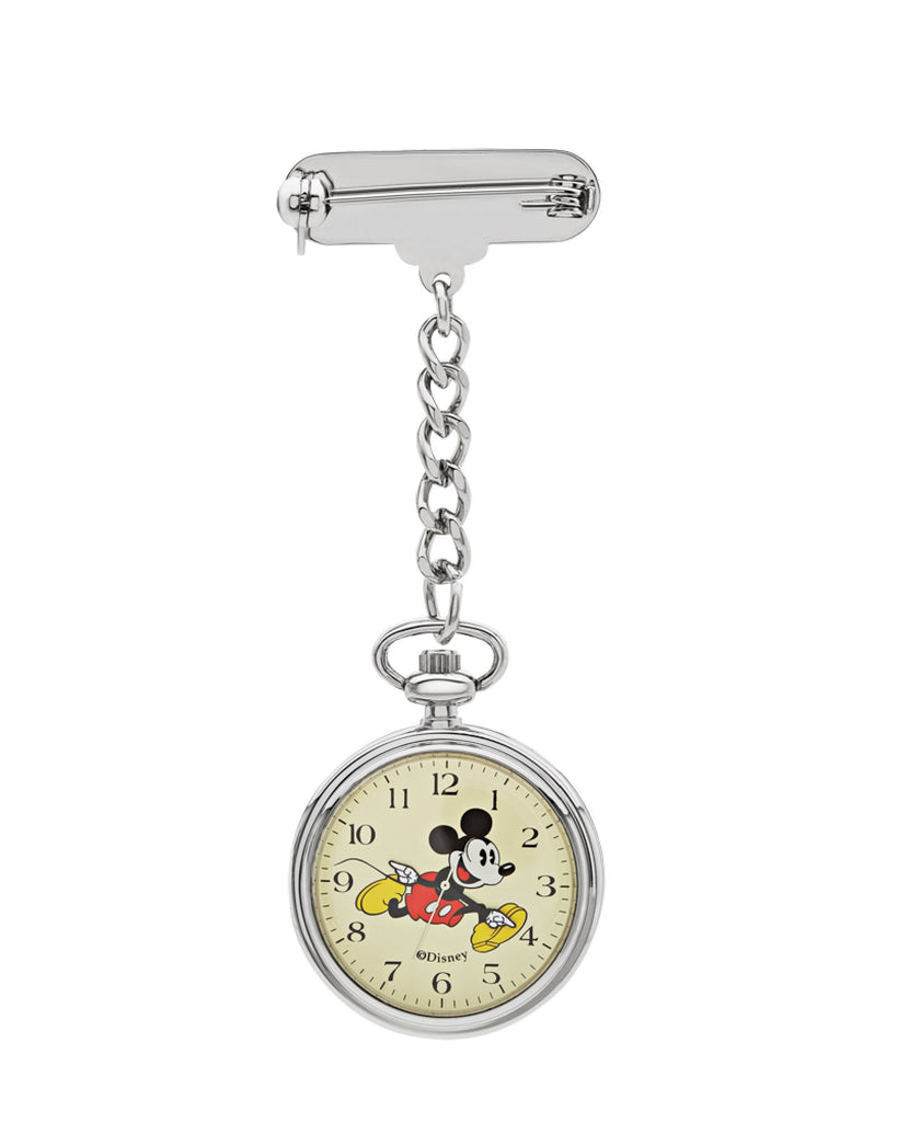 Disney Mickey Silver Nurse's Watch