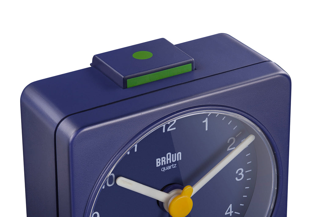 Braun Classic Travel Analogue Alarm Clock Blue