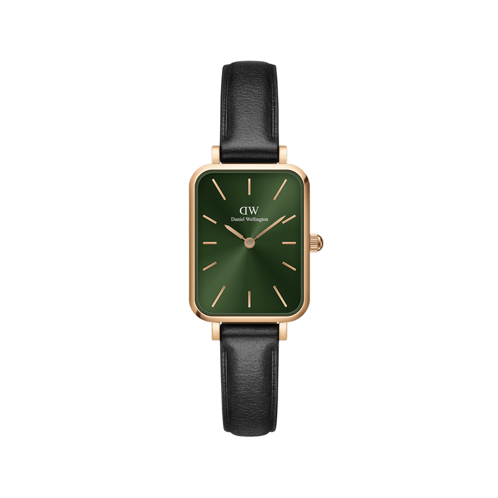 Daniel Wellington Quadro 20X26 Pressed Sheffield Rose Gold & Emerald Watch