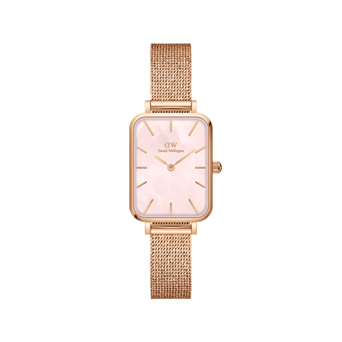 Daniel Wellington Quadro 20X26 Pressed Melrose Rose Gold Mother of Pearl Watch