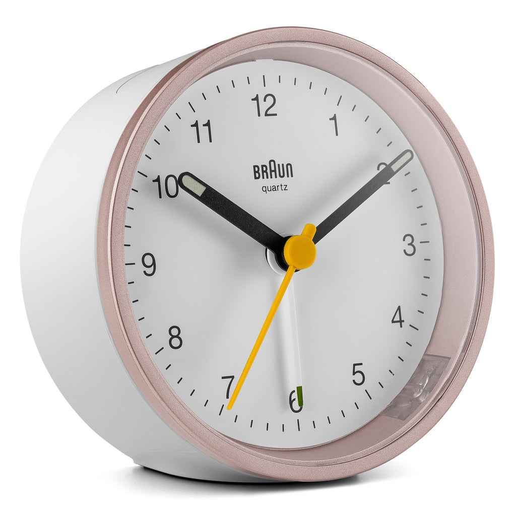 Braun Classic Analogue Alarm Clock Pink