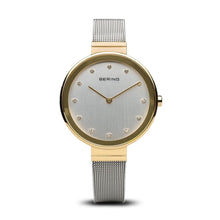 Load image into Gallery viewer, Bering Classic Polished Gold Silver Mesh Watch