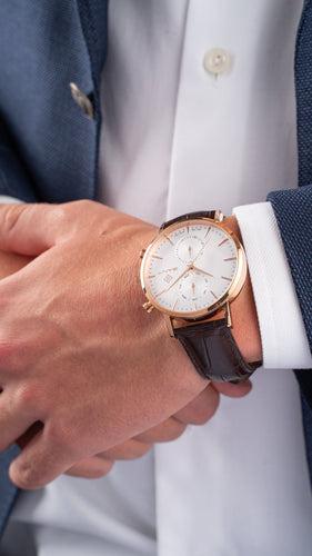 Gant Park Hill Day Date II IPR White Dial Black Leather