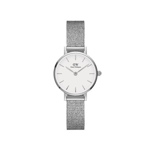 Daniel Wellington Petite 24 Pressed Sterling Silver & White Watch