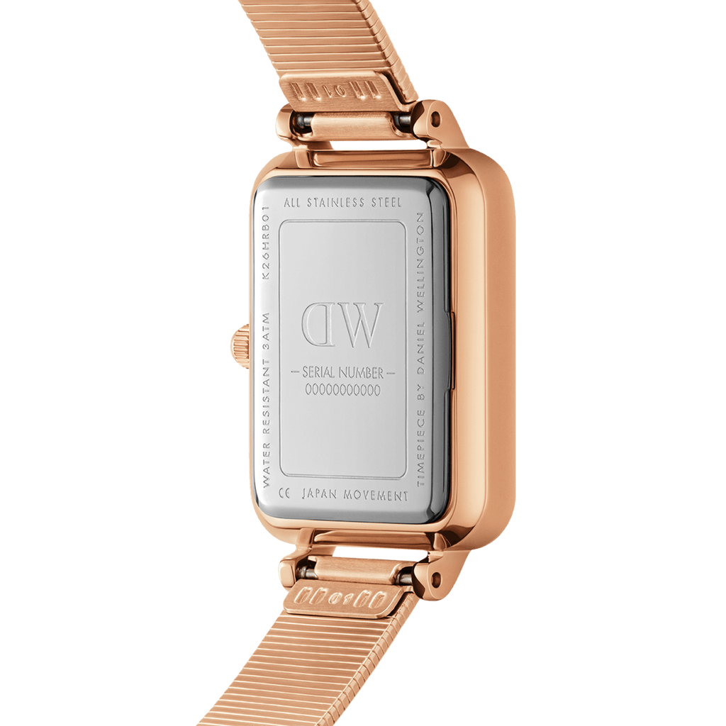 Daniel Wellington Quadro 20x26 Lumine Rose Gold Mother of Pearl White Watch