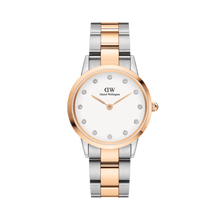 Load image into Gallery viewer, Daniel Wellington Iconic Link Lumine 28 Rose Gold &amp; Silver White Watch