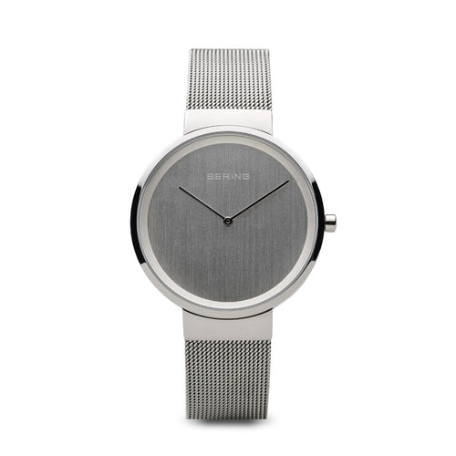 Bering Classic Polished Silver 31mm Mesh Watch